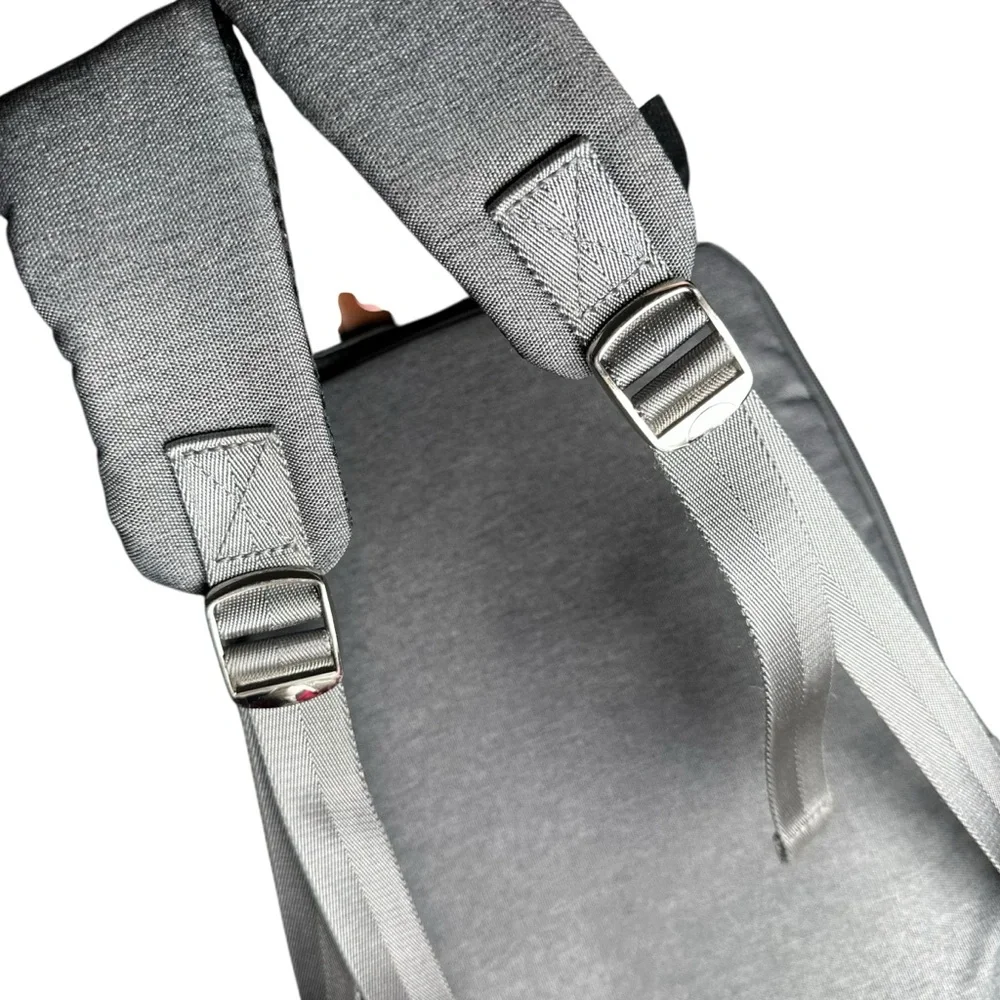 Citi Collective Navigator Backpack Diaper Bag - Gray / Brown Leather